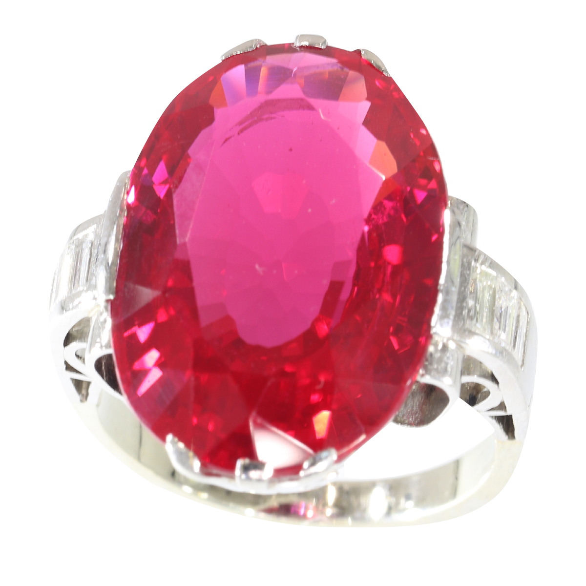Ruby Radiance: A French Art Deco Engagement Ring